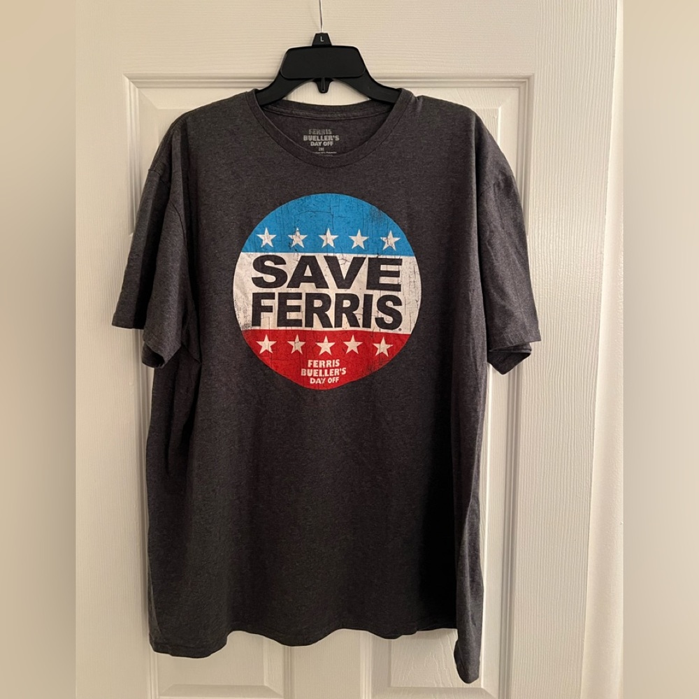 Ferris Bueller’s Day Off T Shirt “Save Ferris” Gray Size 2X
